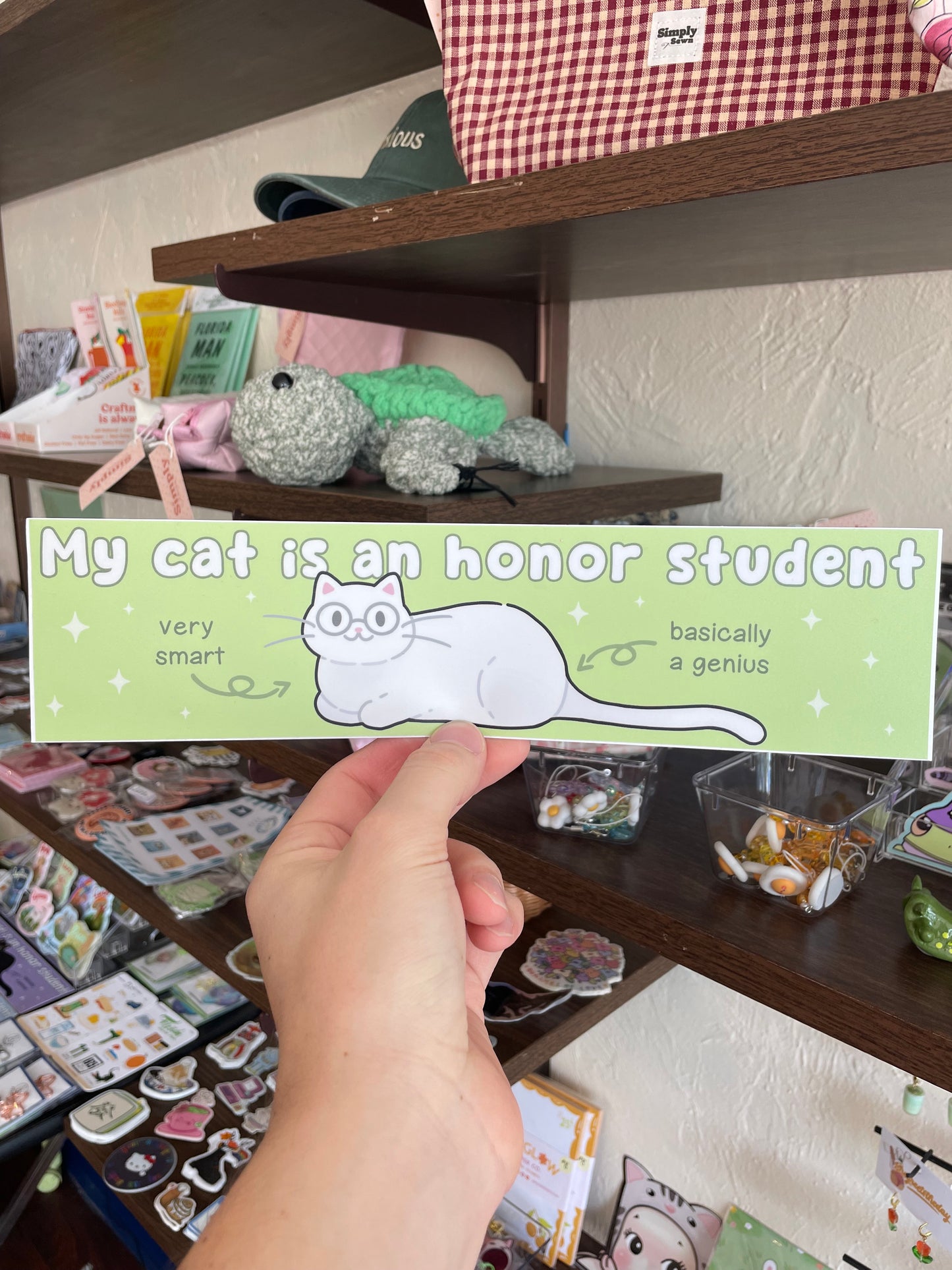 Green Honor Student Bumper Sticker