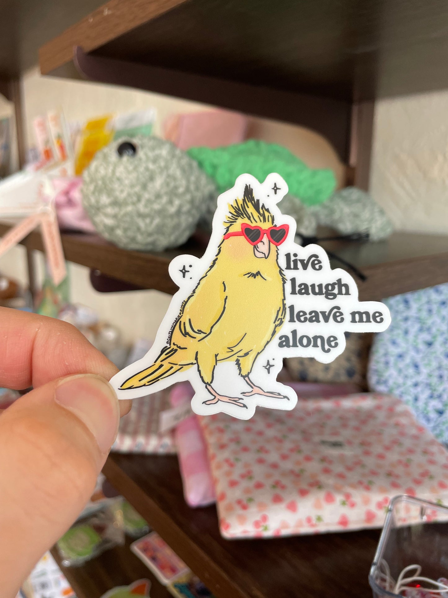 Leave Me Alone Bird Sticker