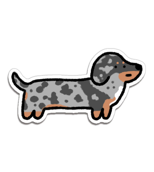 Bunhiry Grey Dapple Dog Sticker