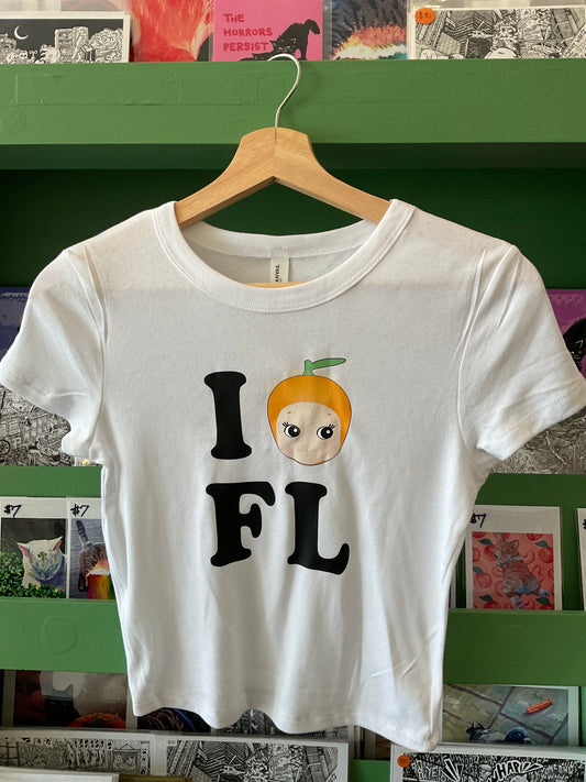 White FL Orange Head Baby Tee