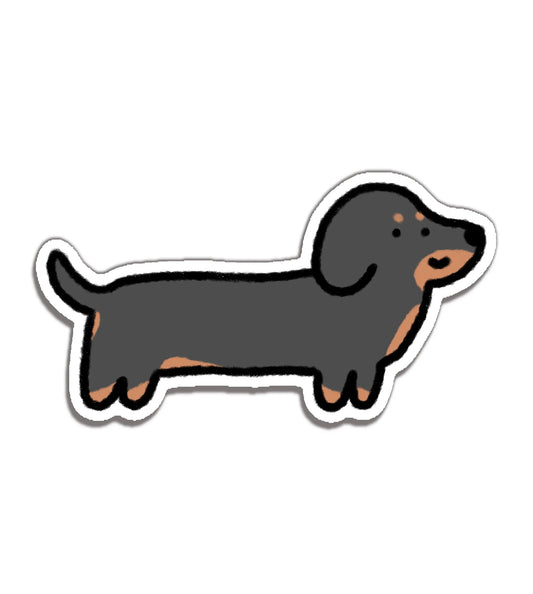 Bunhiry Black and Brown Dog Sticker