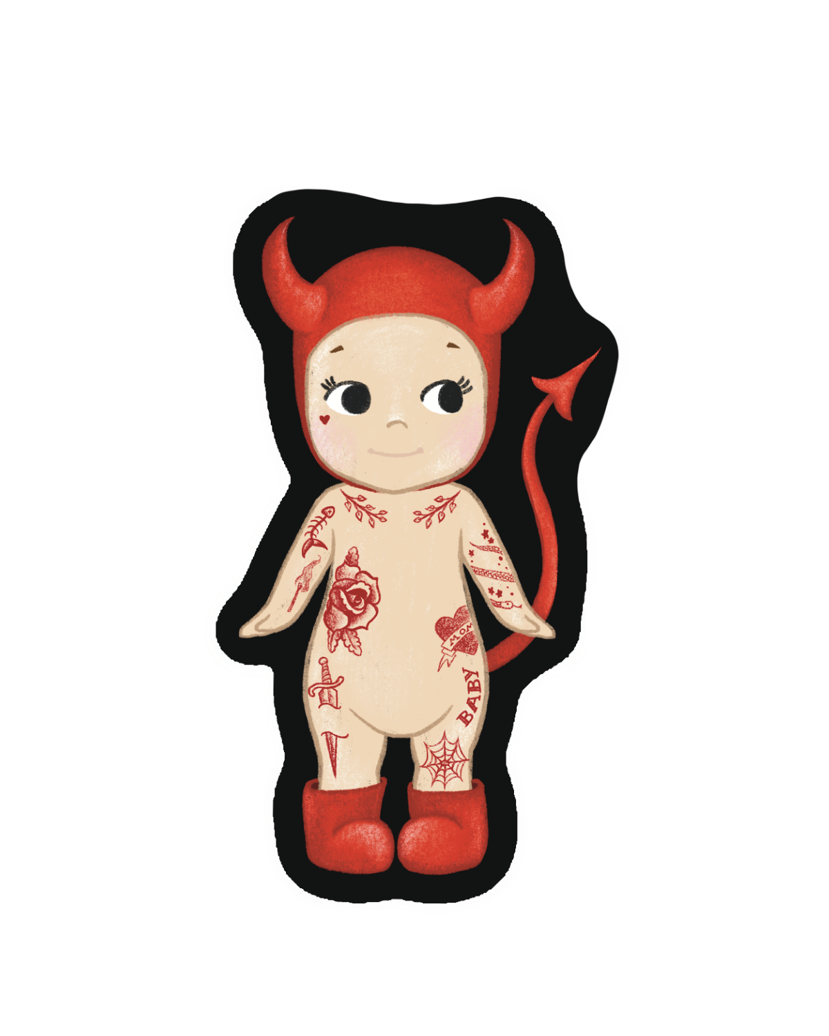 Angel Devil Baby Sticker