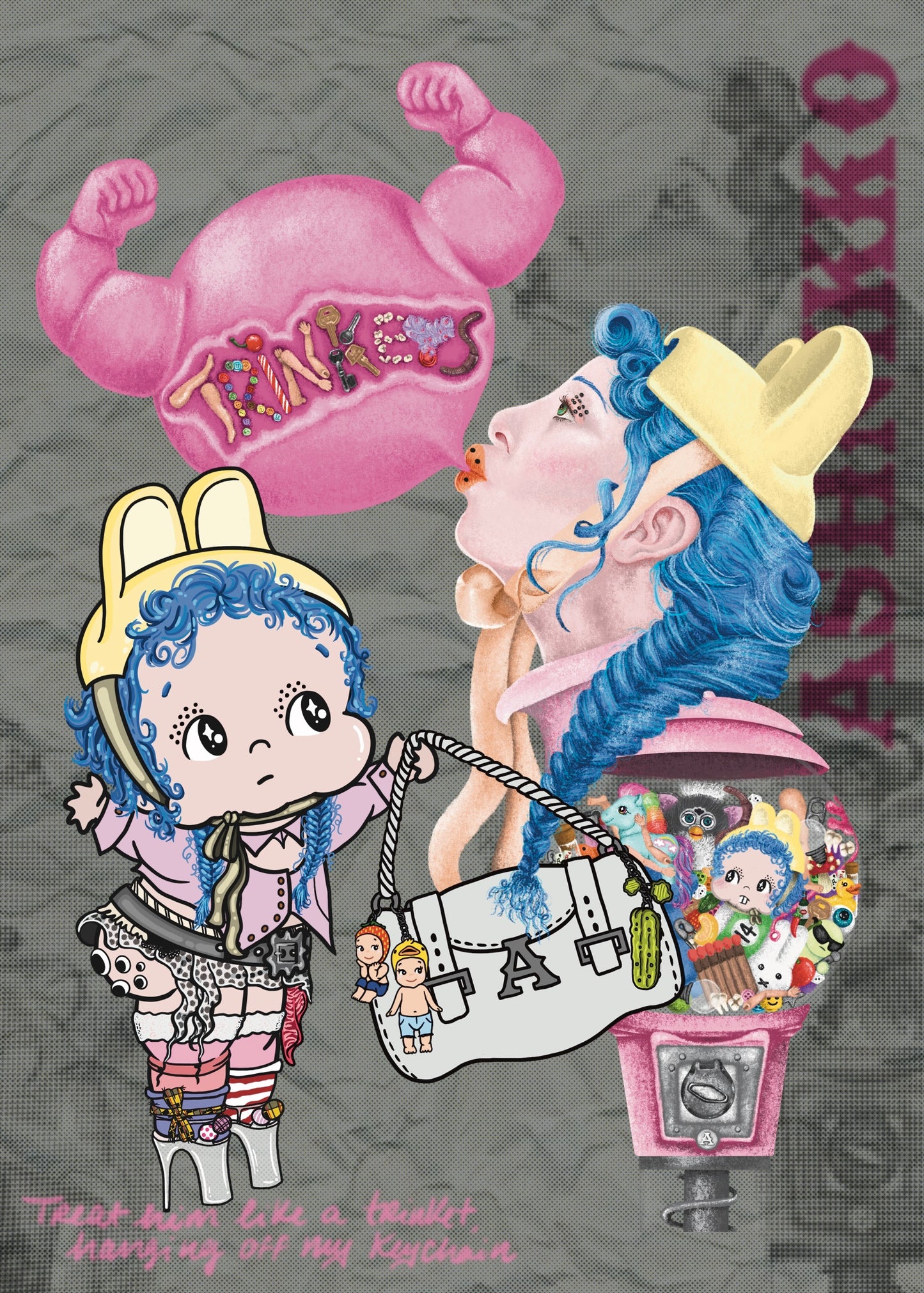 Ashnikko Trinket Girl Kewpie 5x7 Art Print