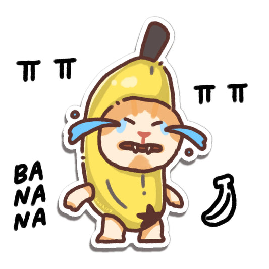 Bunhiry Crying Banana Cat Sticker