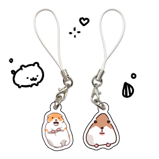 scared hamster charm