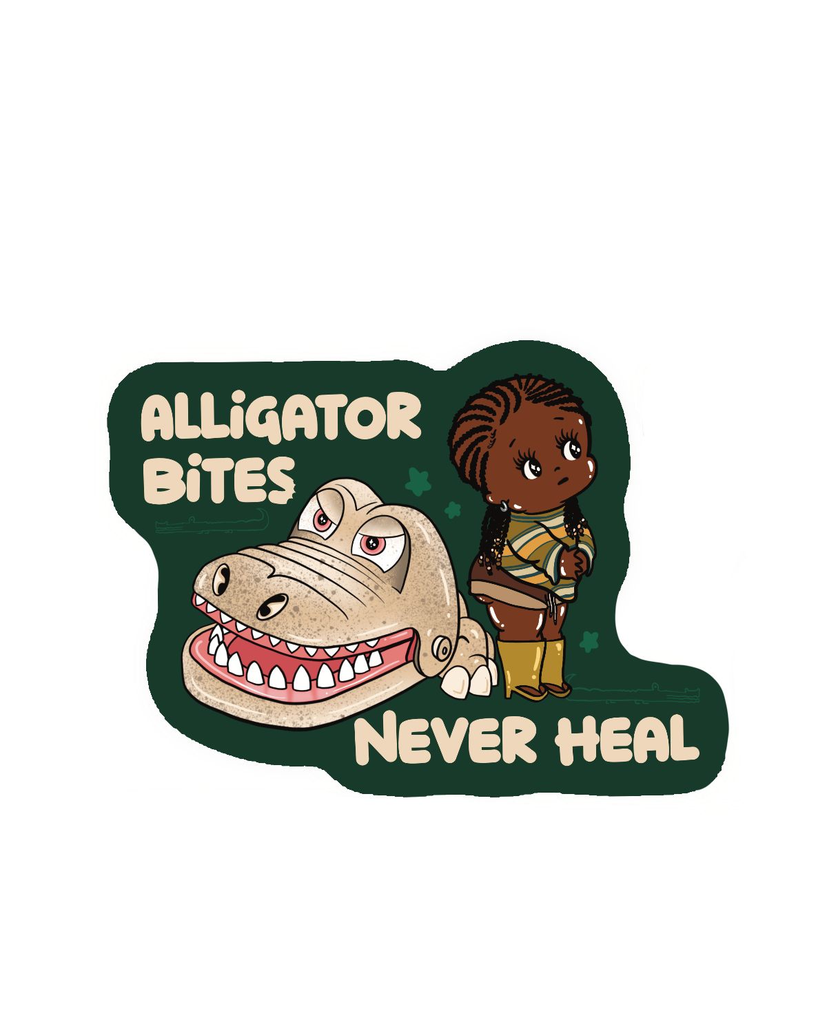 Doechii Gator Bites Kewpie Sticker