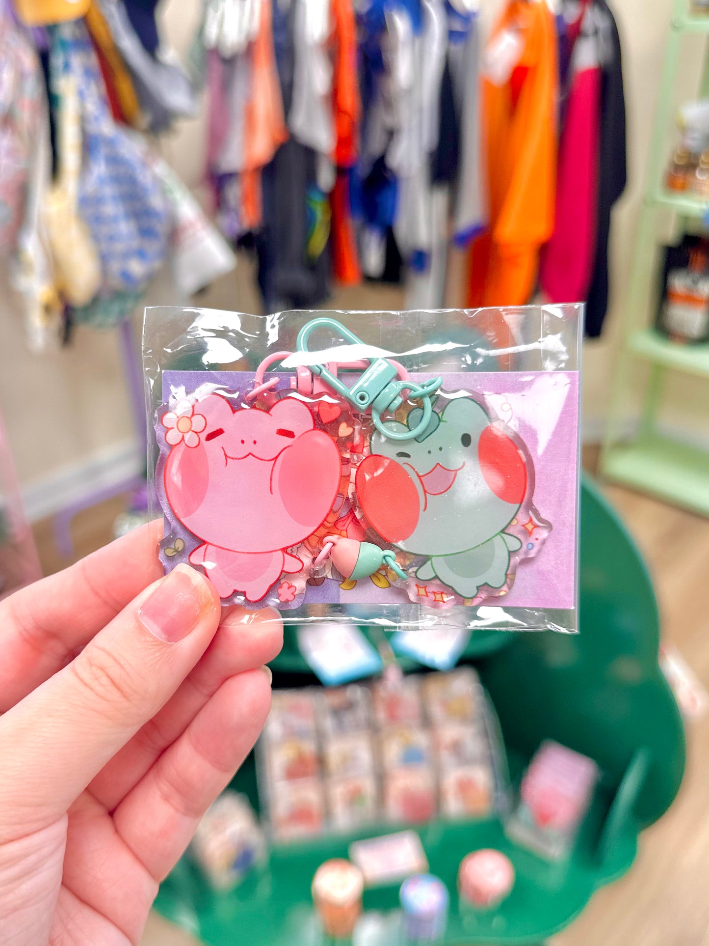Matching Frogs Keychain