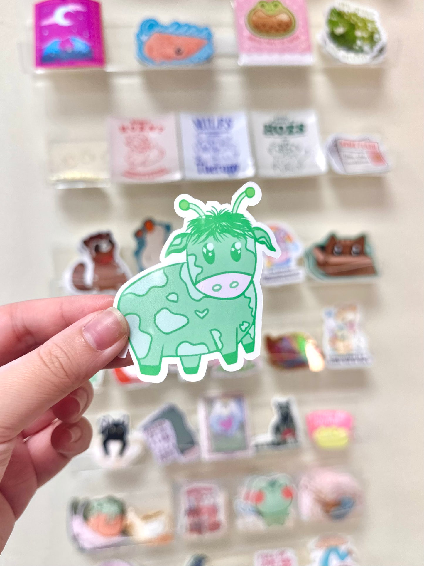 Alien Cow Sticker
