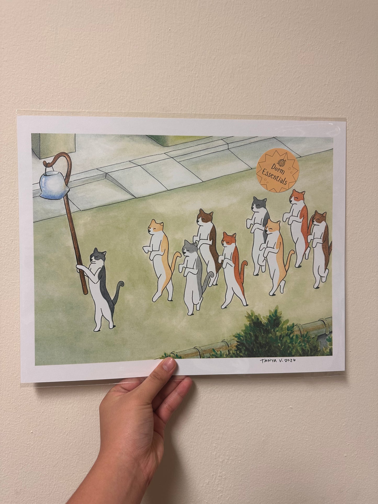 Cats Marching Print