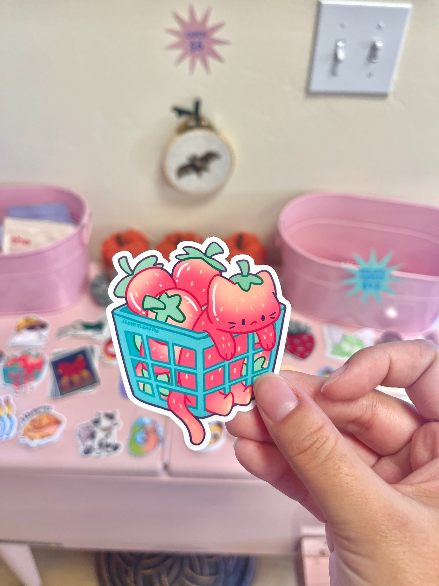 Strawberry Cat Sticker