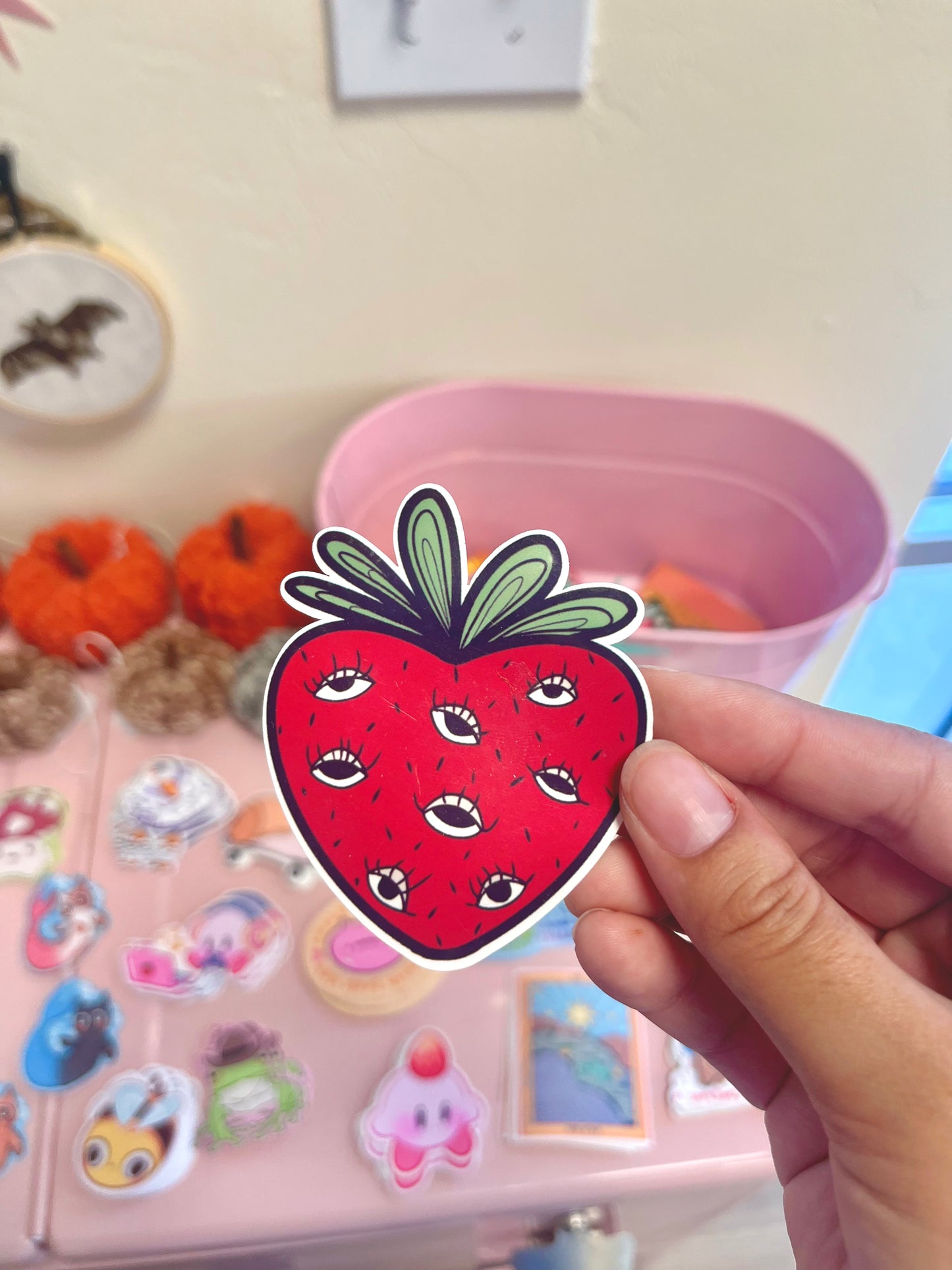 Strawberry Eyeballs Sticker