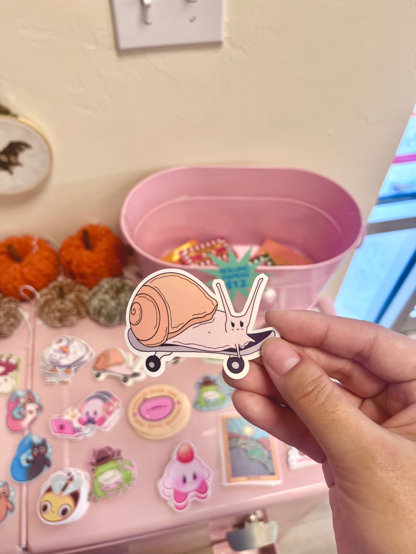 Snail Skateboarder Sticker