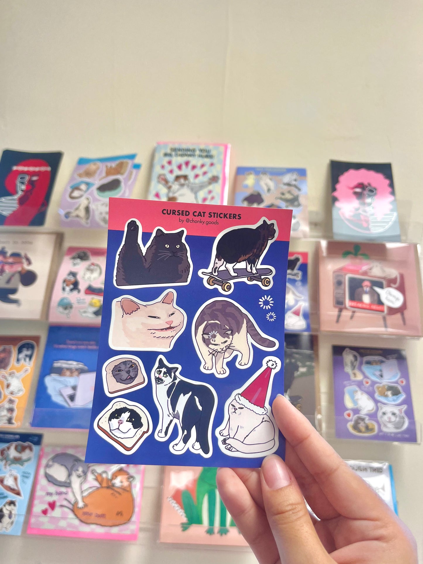 Cursed Cat Sticker Sheet