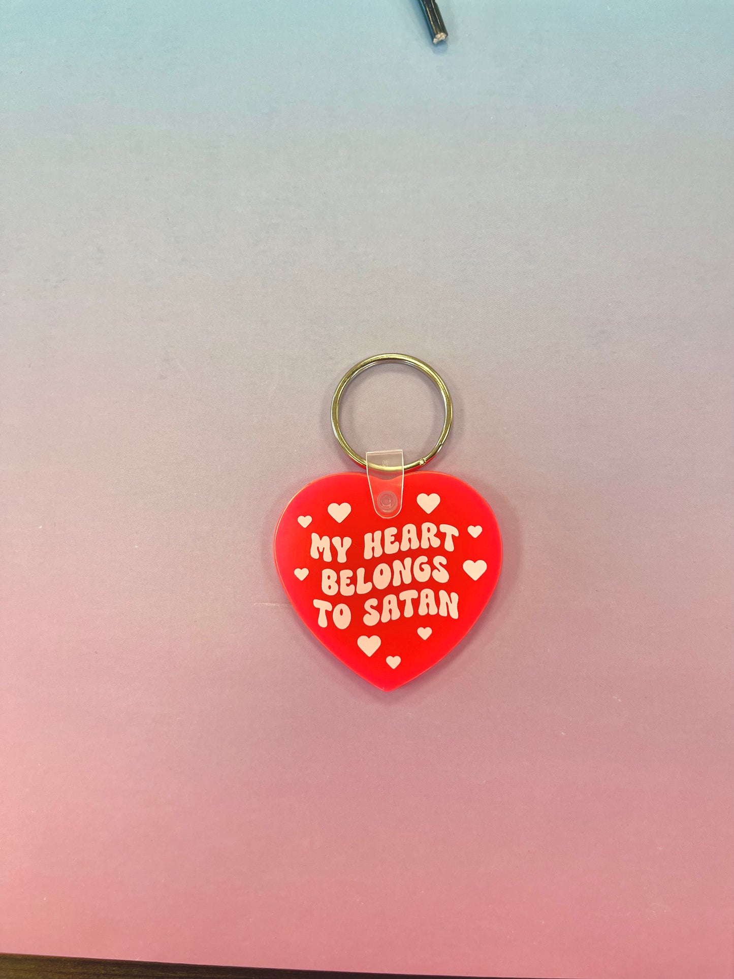 My Heart Belong to Satan Keychain
