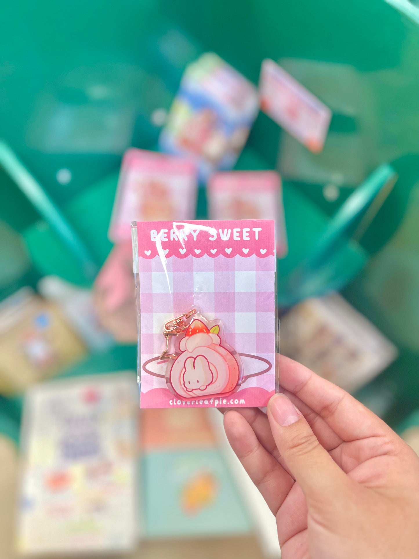 Berry Sweet Roll Keychain