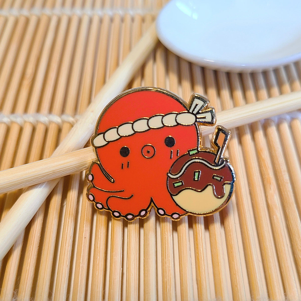 Item 49 - Takoyaki enamel pin