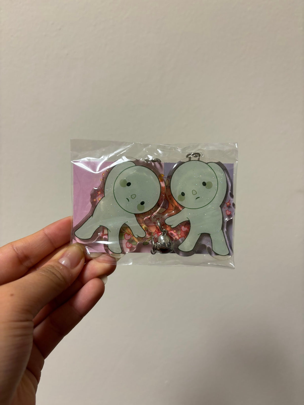 Smiski Magnet Heart Keychain