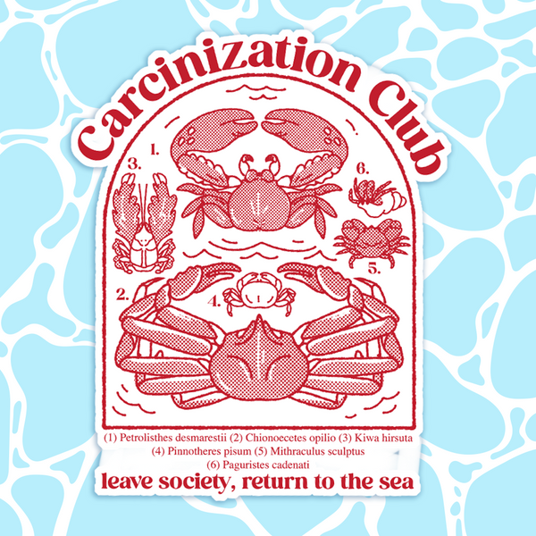 Carcinization Club Vinyl Sticker