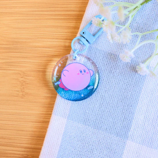 Swimming Kirby Keychain