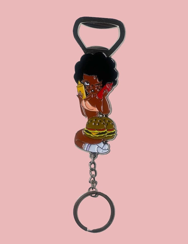 Burger Keychain