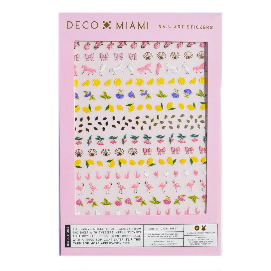 Pink Pony Nail Stickers