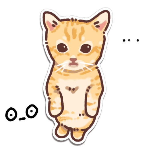 Bunhiry Standing Cat Sticker