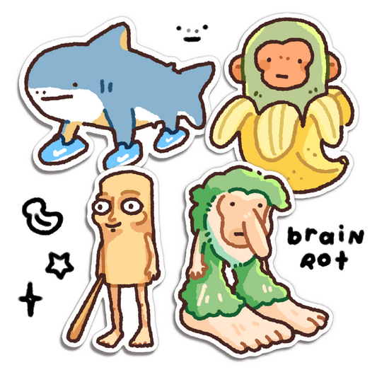 tralalelo tralala shark sneaker italian brainrot sticker