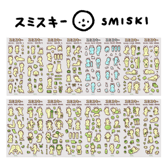 smiski exercise series sticker sheet