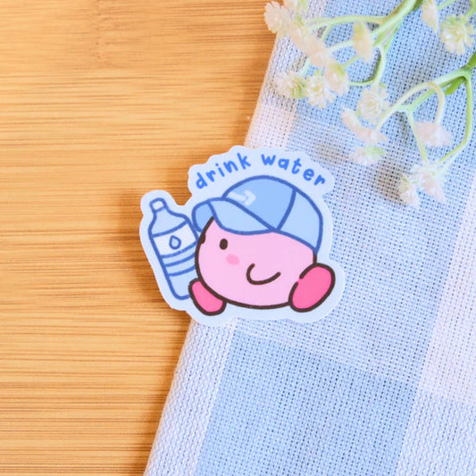 Drink Water Kirby Sticker