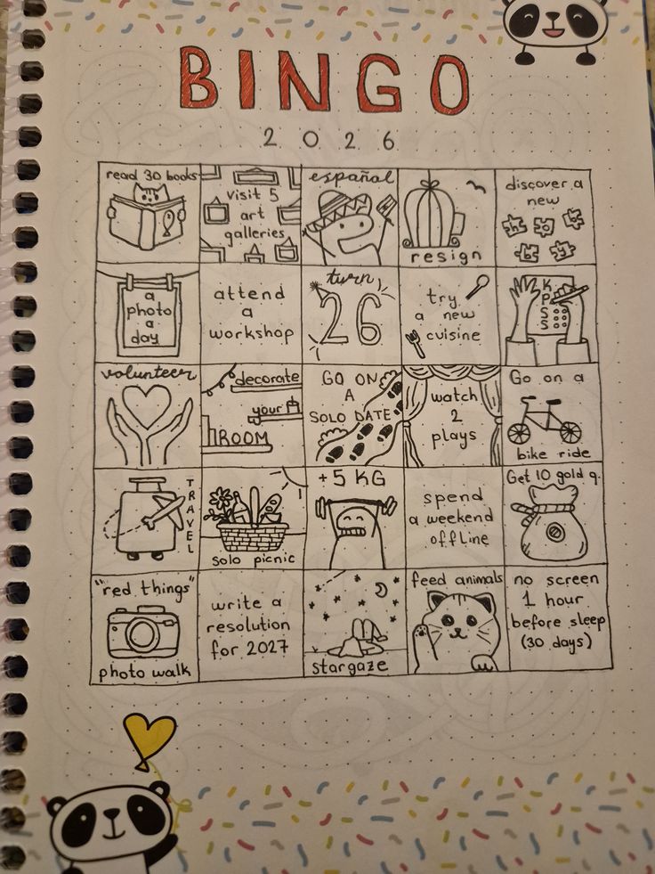 1/15 2026 BINGO CARD WORKSHOP