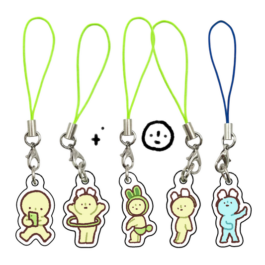 smiski on phone charm