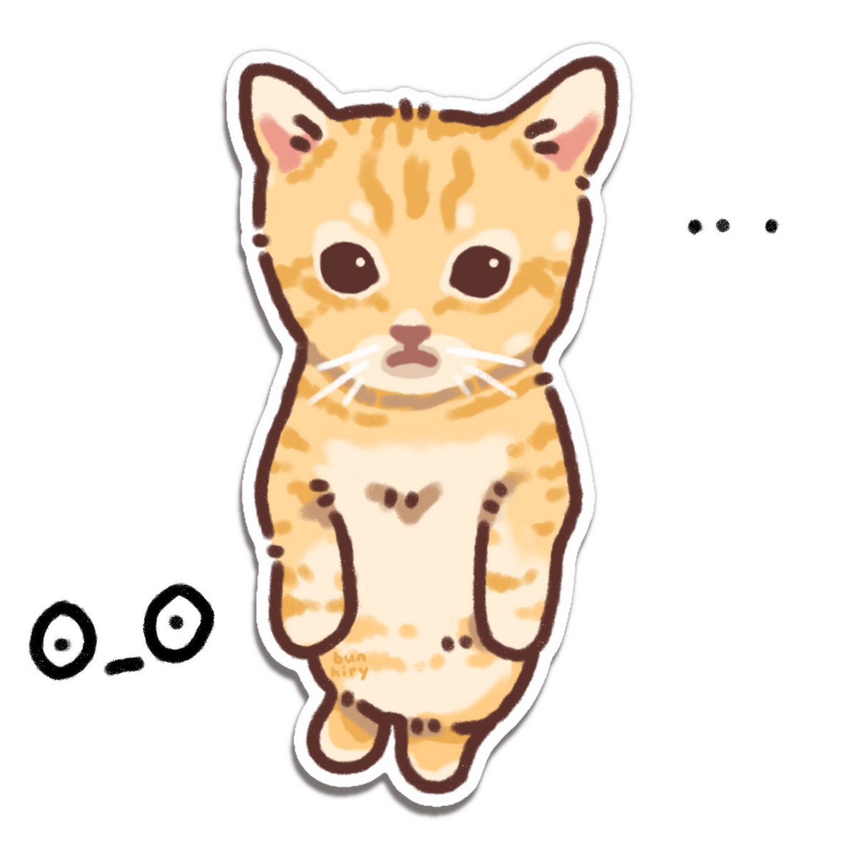 standing cat sticker