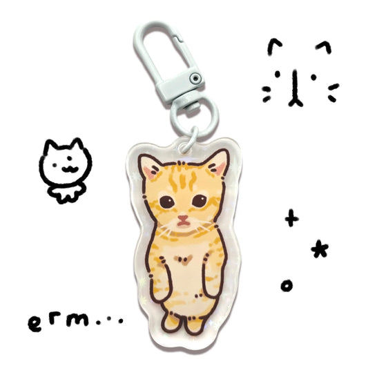 Bunhiry Standing Cat Keychain