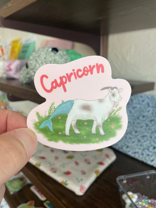 Capricorn Goat Mermaid Sticker