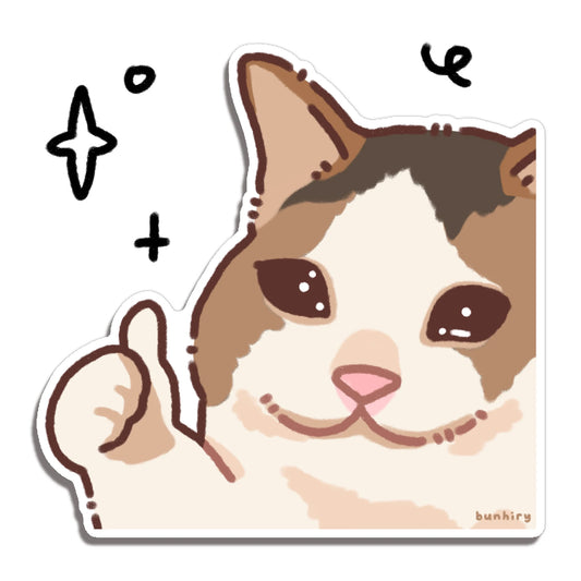 Bunhiry Thumbs Up Cat Sticker