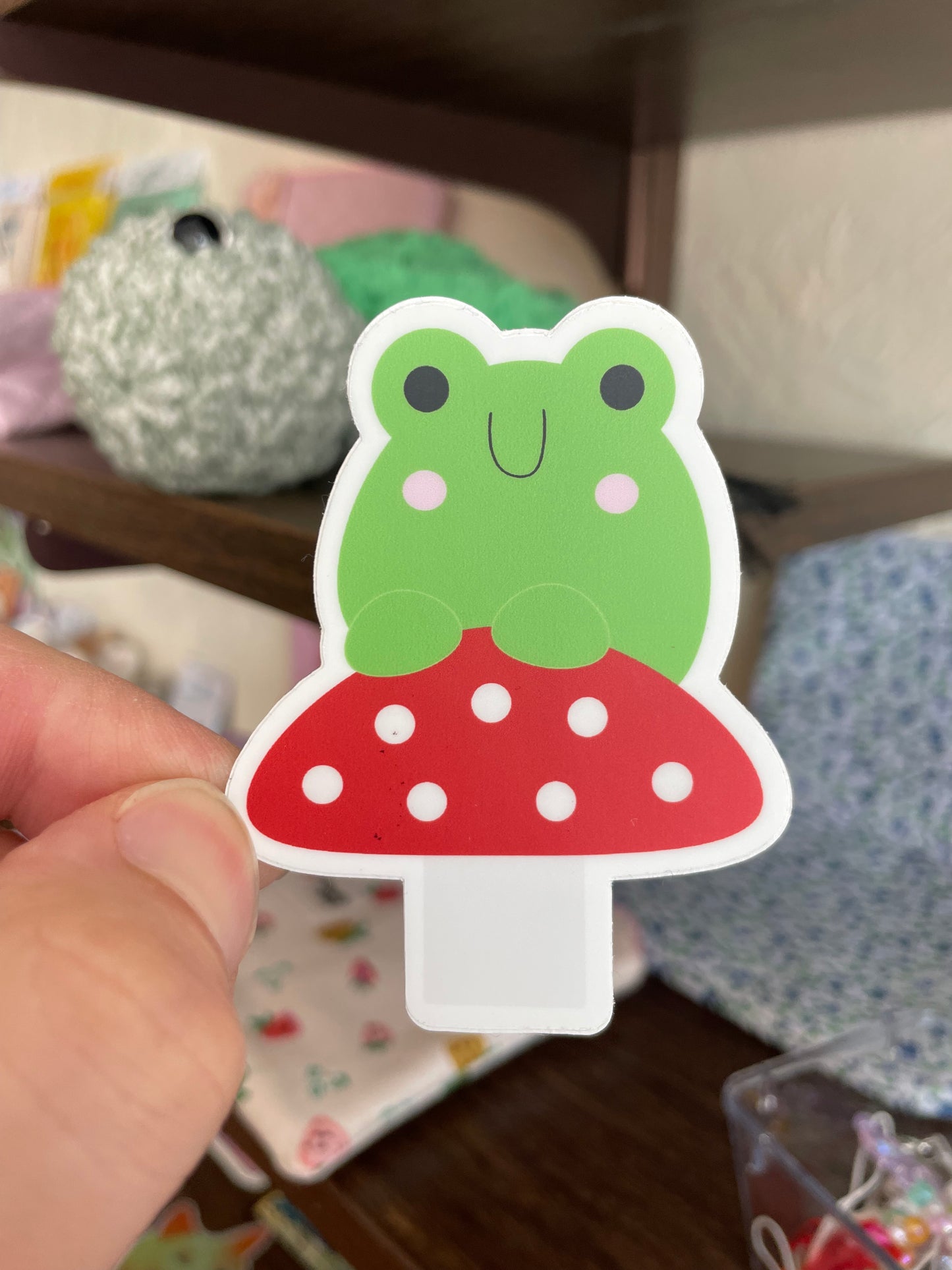 Frog On A Mushroom Sticker