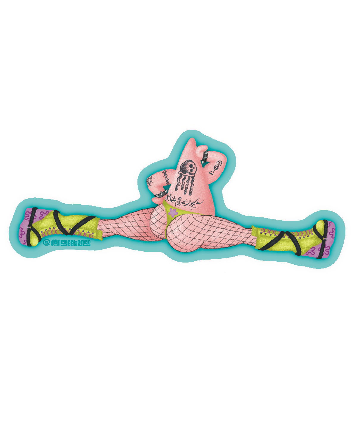 A Star in Fishnets Sticker