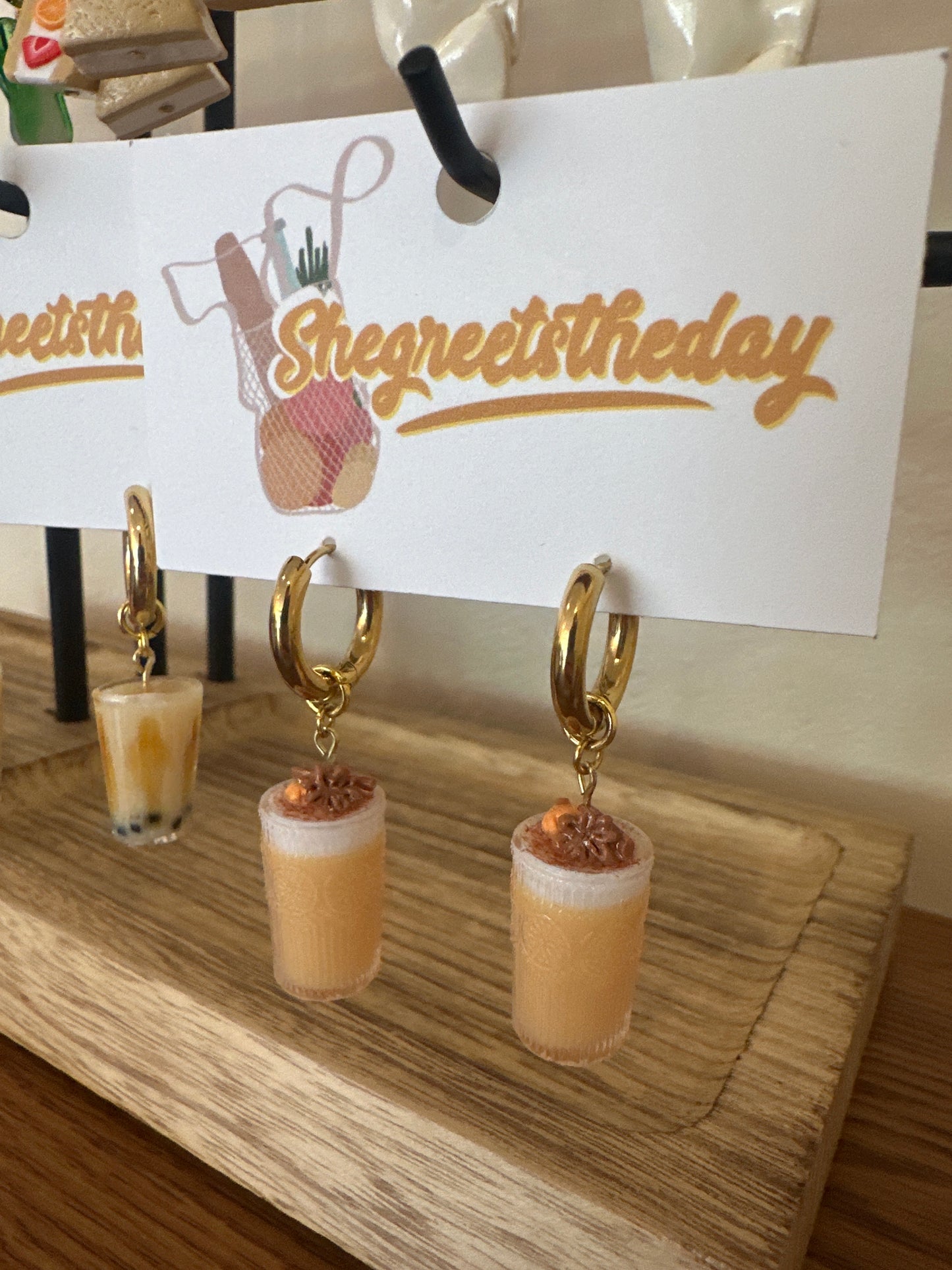 Pumpkin Spice Latte Earrings