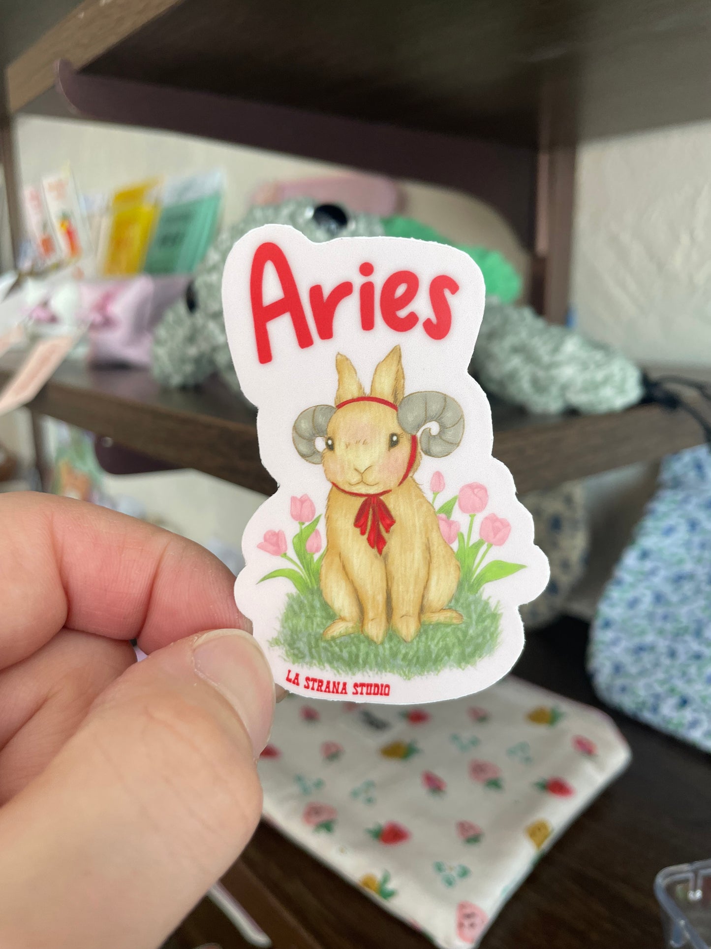 Aries Bunny Ram Sticker