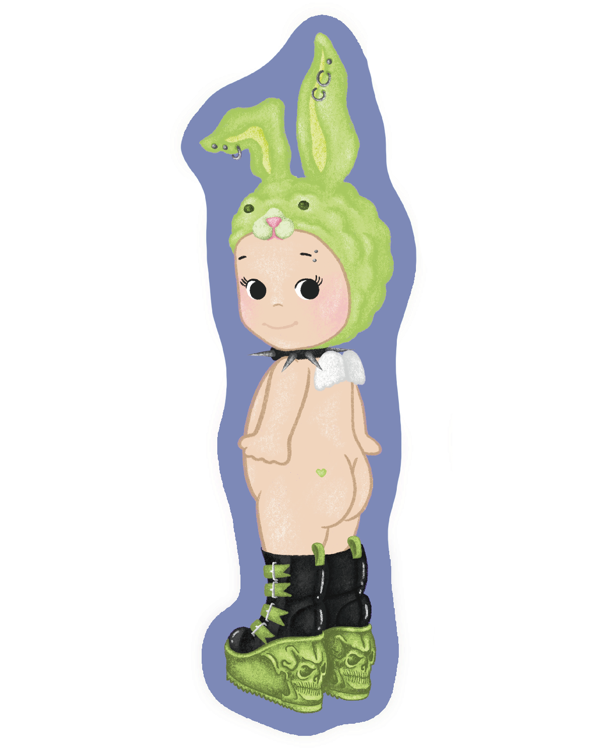 Angel Baby Big Boots Sticker