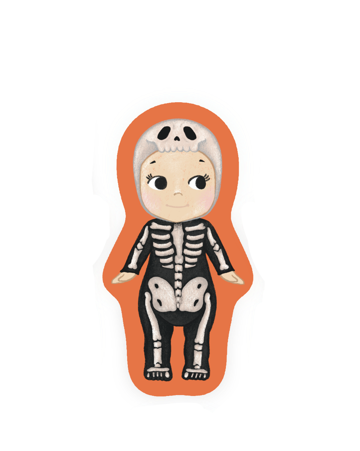 Angel Baby Skeleton Sticker