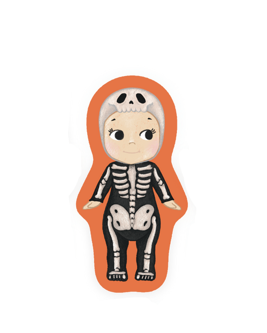 Angel Baby Skeleton Sticker
