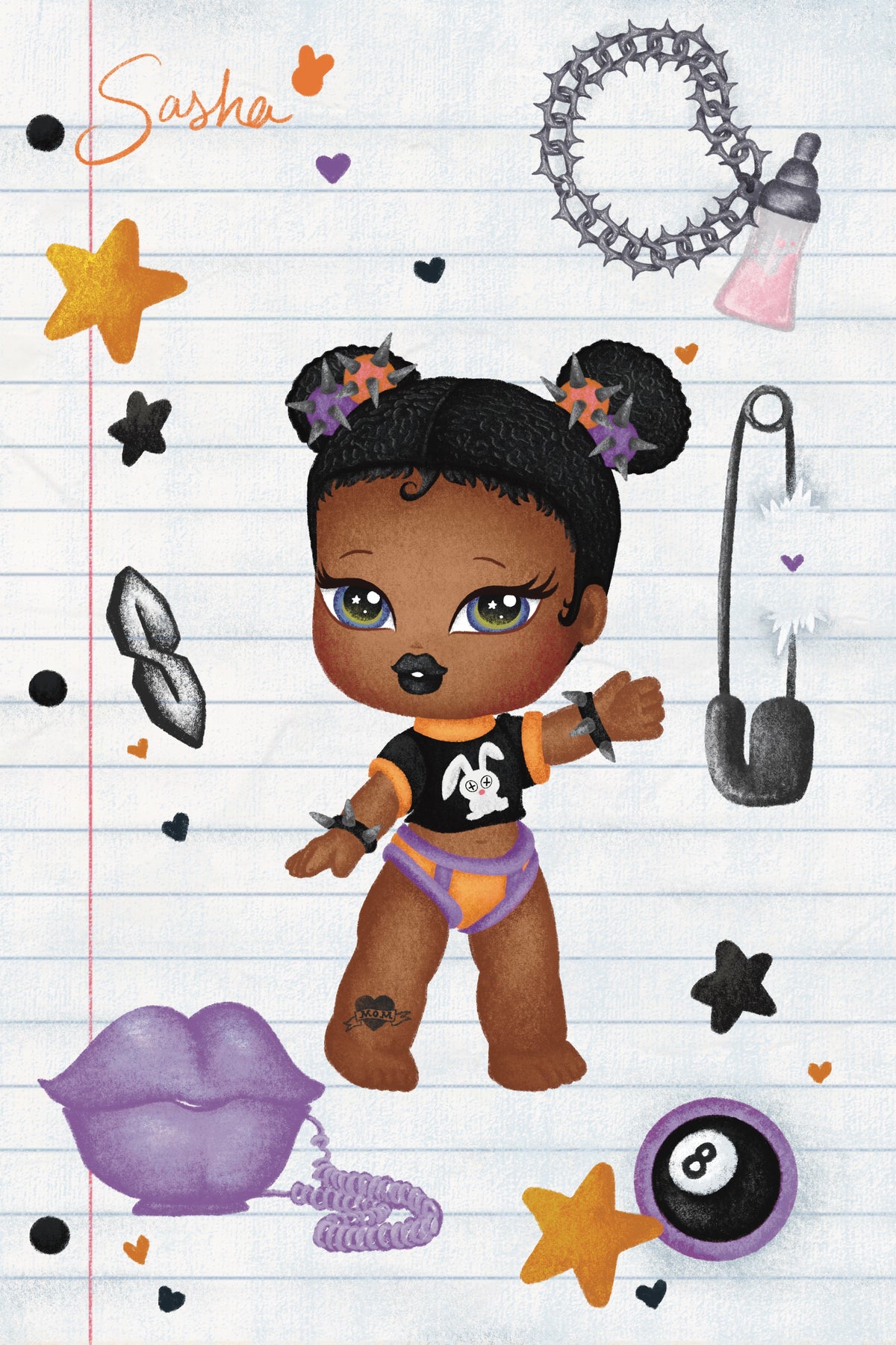 BRATEE GIRLS: SASHEE 4x6 Art Print