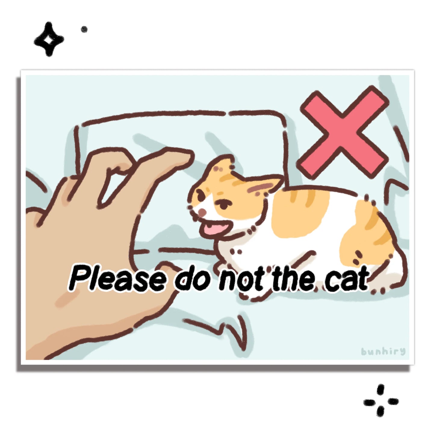 Please Do Not The Cat Sticker