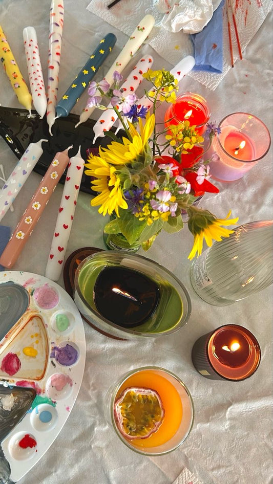 (1/13) CANDLE PAINTING & CLAY BASE WORKSHOP PT. 4