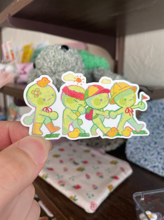 Thanksxu Smiski Walk Sticker