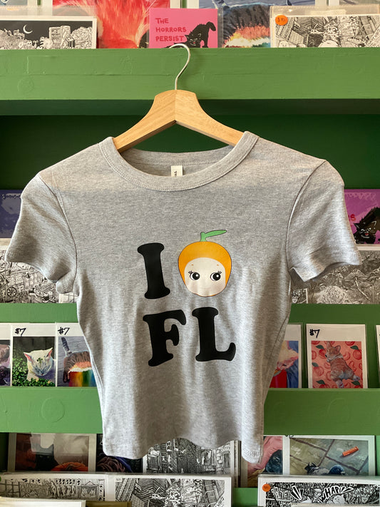 Dark Grey FL Orange Head Baby Tee