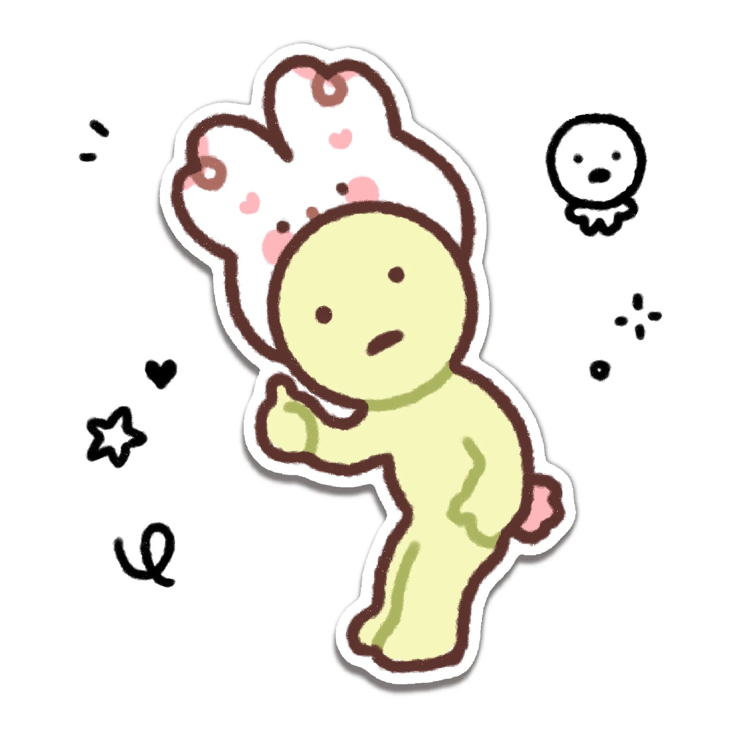 Bunhiry Smiski Thumbs Up Sticker