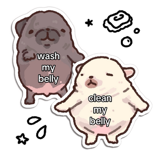 clean my belly sticker