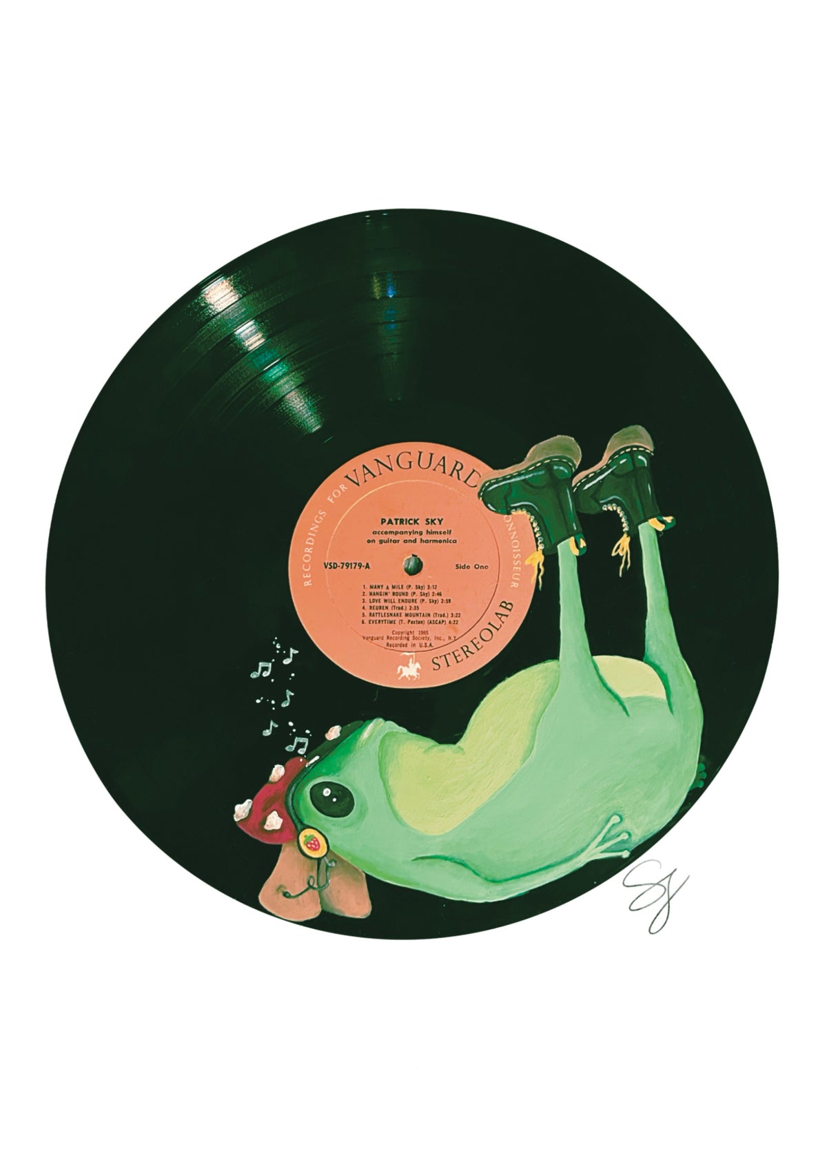 FRANKEE Frog: Frog Tunez 5x7 Art Print